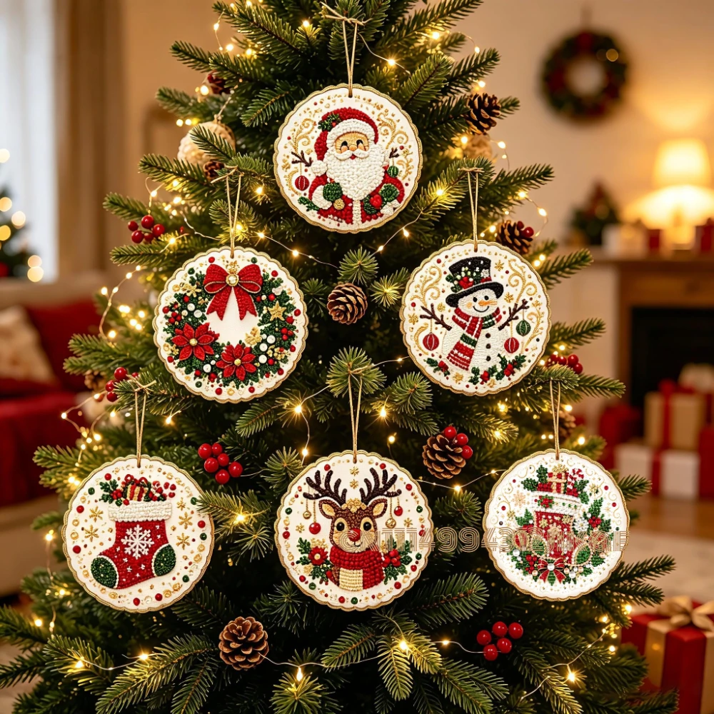Art Craft Kit - 6 peças de enfeites de Natal,