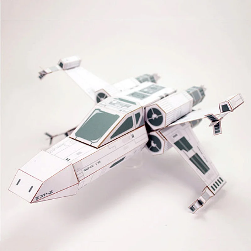Art Craft Cardboard - X-WING lutador modelo de papel branco