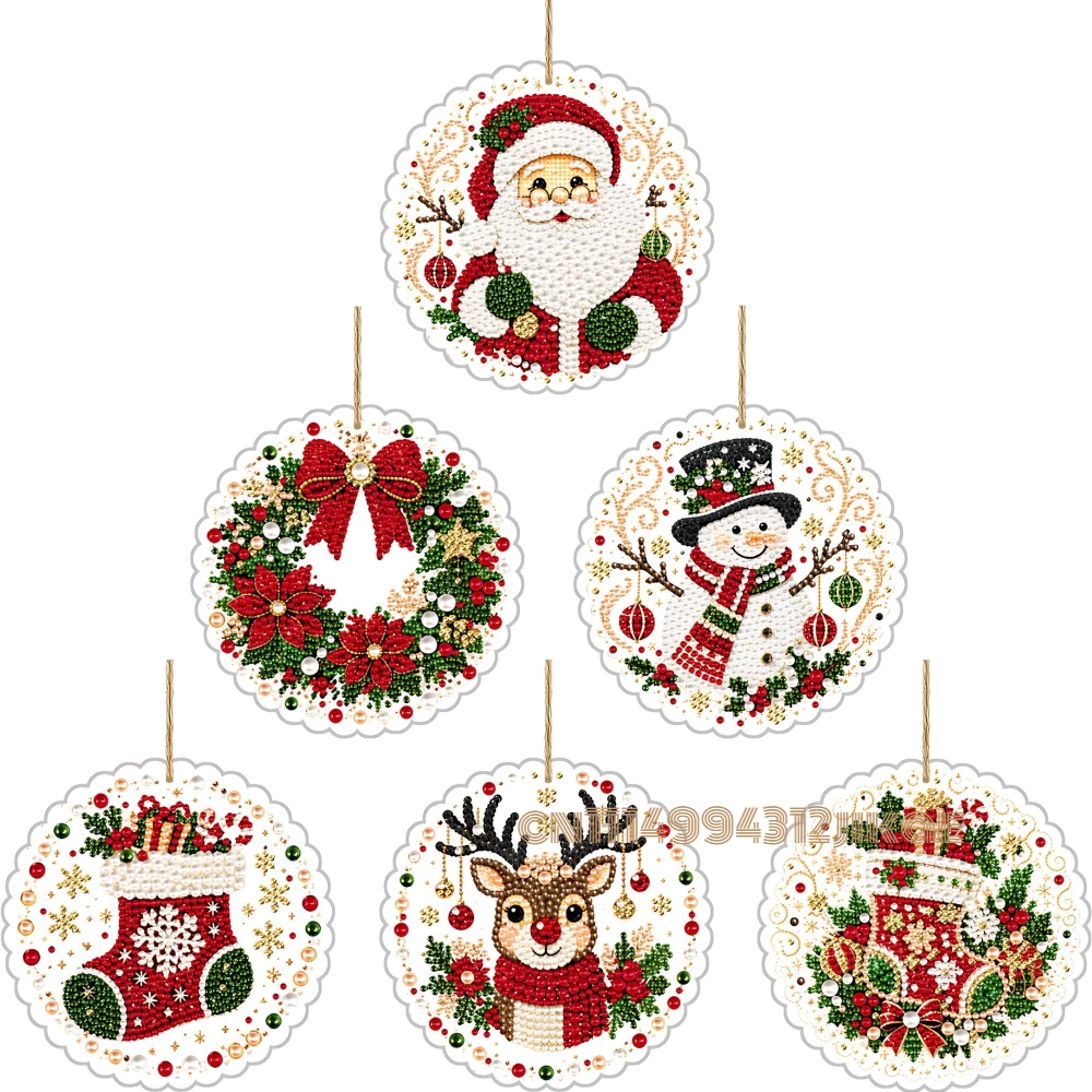 6 peças de enfeites de Natal,  - Art Craft Kit avaliação e preço