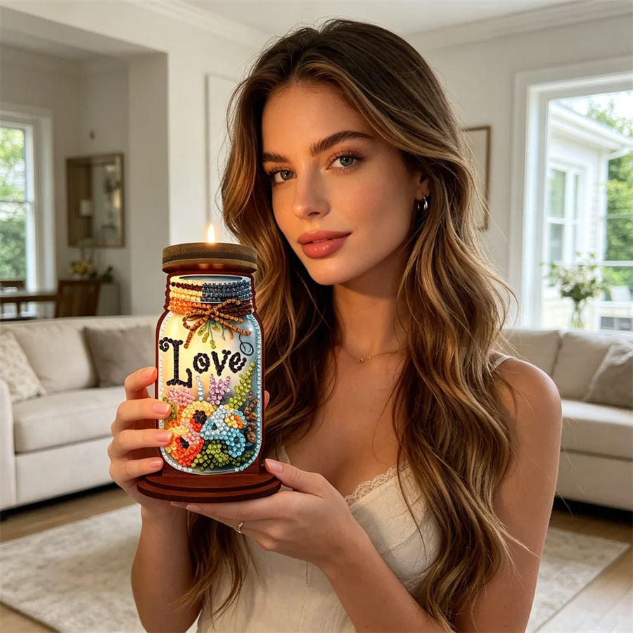Porta-velas com tema de amor,  - Art Craft Kit avaliação e preço