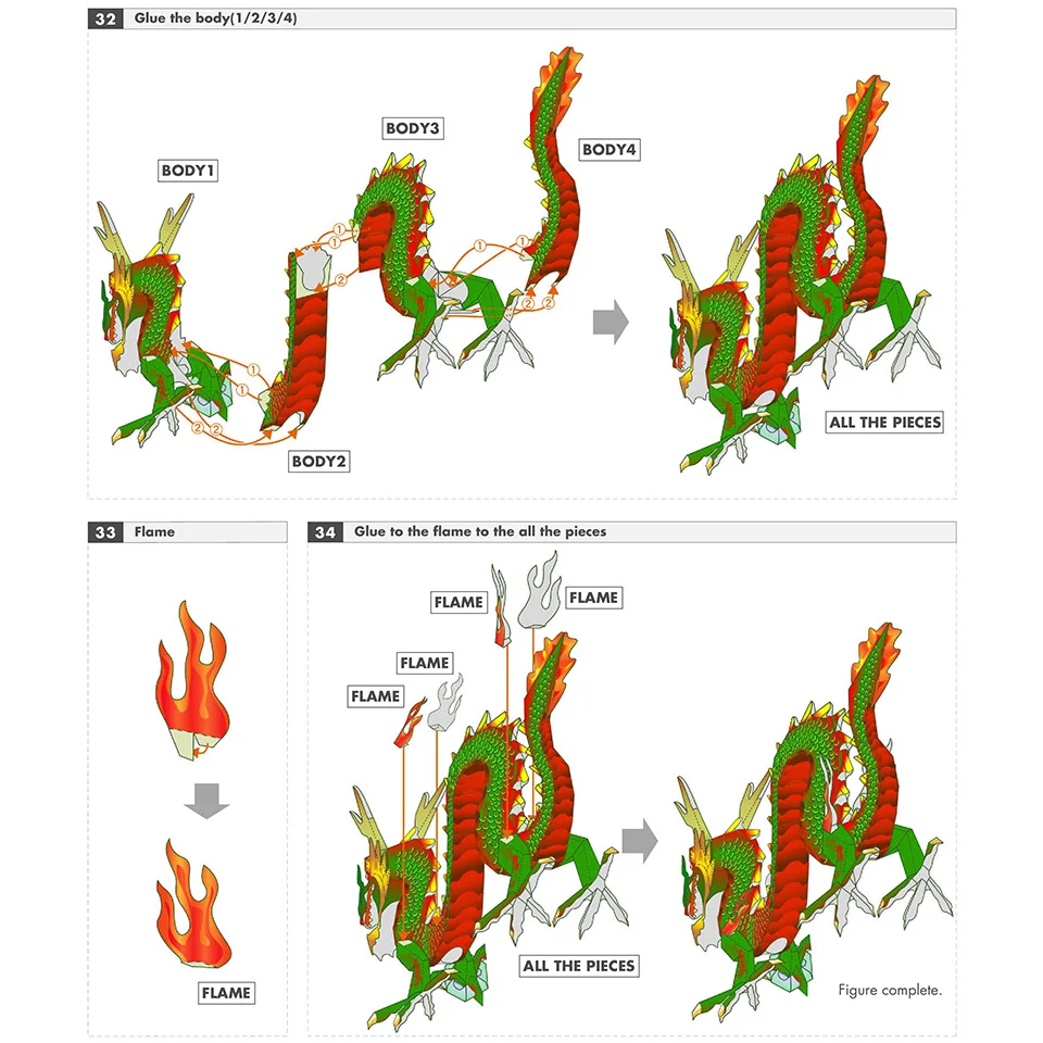 Dragão chinês loong artesanal  - Art Craft Cardboard avaliação e preço